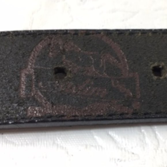 Vintage Nadim USA Silver Plated Medallions Western Black Rodeo Leather Belt main image 9